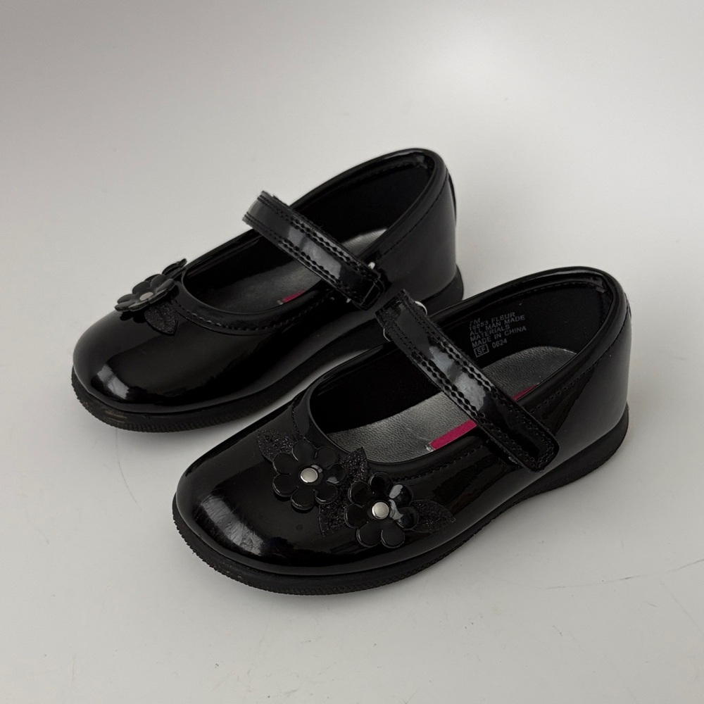 Rachel Black Patent Kids Holiday Mary Jane Dress Shoes
